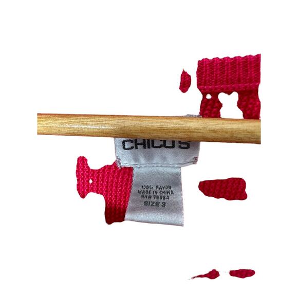 Chico's Hot Pink Sleeveless Knit Top Women's XL 16 Stretchy - Picture 5 of 5